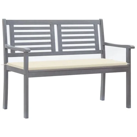 2-seater garden bench in gray eucalyptus wood and 120 cm cushion by vidaXL, garden benches - Ref: Foro24-3061025, Price: 184,...