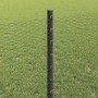 Reja con postes Gris 0.8 x 50 m Acero