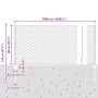 Reja con postes Gris 0.8 x 50 m Acero