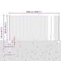 Reja con postes Gris 0.8 x 50 m Acero