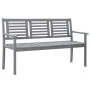 3-seater garden bench in gray eucalyptus wood and 150 cm cushion by vidaXL, garden benches - Ref: Foro24-3061051, Price: 229,...
