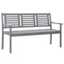 3-Sitzer-Gartenbank aus grauem Eukalyptusholz und 150 cm Kissen von vidaXL, Gartenbänke - Ref: Foro24-3061051, Preis: 228,96 ...