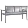 3-seater garden bench in gray eucalyptus wood and 150 cm cushion by vidaXL, garden benches - Ref: Foro24-3061051, Price: 229,...