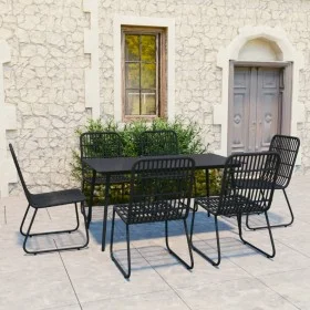 7-piece garden dining set synthetic rattan and glass by vidaXL, Garden sets - Ref: Foro24-3060246, Price: 836,91 €, Discount: %