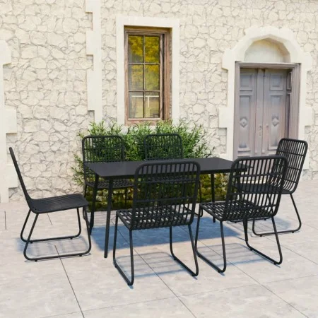 7-piece garden dining set synthetic rattan and glass by vidaXL, Garden sets - Ref: Foro24-3060246, Price: 836,91 €, Discount: %