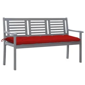 3-seater garden bench in gray eucalyptus wood and 150 cm cushion by vidaXL, garden benches - Ref: Foro24-3061071, Price: 218,...