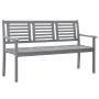3-seater garden bench in gray eucalyptus wood and 150 cm cushion by vidaXL, garden benches - Ref: Foro24-3061071, Price: 218,...