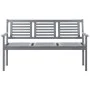 3-seater garden bench in gray eucalyptus wood and 150 cm cushion by vidaXL, garden benches - Ref: Foro24-3061071, Price: 218,...