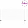 Reja con postes Gris 1 x 50 m Acero