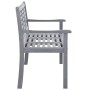 Banco de jardín 3 plazas madera eucalipto gris y cojín 150 cm de vidaXL, Bancos de jardín - Ref: Foro24-3061071, Precio: 222,...