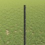 Reja con postes Gris 1 x 50 m Acero