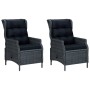 Garden dining set 9 pieces with dark gray synthetic rattan cushions by vidaXL, Garden sets - Ref: Foro24-3060186, Price: 1,00...