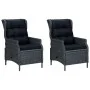 Garden dining set 9 pieces with dark gray synthetic rattan cushions by vidaXL, Garden sets - Ref: Foro24-3060186, Price: 1,00...