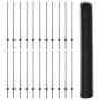 Reja con postes Gris 1.2 x 50 m Acero