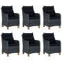 Garden dining set 9 pieces with dark gray synthetic rattan cushions by vidaXL, Garden sets - Ref: Foro24-3060186, Price: 1,00...