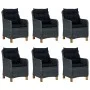 Garden dining set 9 pieces with dark gray synthetic rattan cushions by vidaXL, Garden sets - Ref: Foro24-3060186, Price: 1,00...