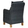 Gartenmöbel-Set 3-teilig dunkelgraues synthetisches Rattan und Kissen von vidaXL, Gartensets - Ref: Foro24-3060180, Preis: 31...