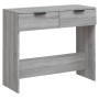Sonoma gray plywood console table 90x36x75 cm by vidaXL, Side tables - Ref: Foro24-817073, Price: 53,99 €, Discount: %