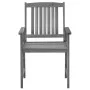 Garden chairs with cushions 4 pcs solid gray acacia wood by vidaXL, Garden chairs - Ref: Foro24-3061228, Price: 280,02 €, Dis...