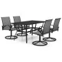 Juego de comedor de jardín 5 piezas textilene y acero de vidaXL, Conjuntos de jardín - Ref: Foro24-3060283, Precio: 547,55 €,...