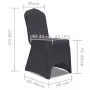 Elastischer Stuhlbezug 6 Einheiten anthrazitgrau von vidaXL, Abdeckungen - Ref: Foro24-131412, Preis: 20,72 €, Rabatt: %