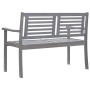 2-Sitzer-Gartenbank aus grauem Eukalyptusholz und 120 cm Kissen von vidaXL, Gartenbänke - Ref: Foro24-3061027, Preis: 183,79 ...