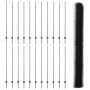 Reja con postes Gris 1.5 x 50 m Acero