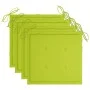 Sillas de jardín con cojines 4 uds madera maciza de acacia gris de vidaXL, Sillas de jardín - Ref: Foro24-3061244, Precio: 27...