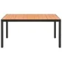 Juego de comedor para jardín 7 piezas negro y marrón de vidaXL, Conjuntos de jardín - Ref: Foro24-3060079, Precio: 602,10 €, ...