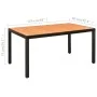 Juego de comedor para jardín 7 piezas negro y marrón de vidaXL, Conjuntos de jardín - Ref: Foro24-3060079, Precio: 602,10 €, ...