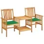 Garden chairs and table with solid acacia wood cushions by vidaXL, Garden sets - Ref: Foro24-3061280, Price: 142,89 €, Discou...
