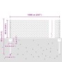 Reja con postes Gris 0.4 x 100 m Acero