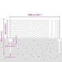 Reja con postes Gris 0.4 x 100 m Acero