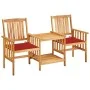 Garden chairs and small table with solid acacia wood cushions. by vidaXL, Garden sets - Ref: Foro24-3061281, Price: 171,55 €,...