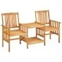 Garden chairs and small table with solid acacia wood cushions. by vidaXL, Garden sets - Ref: Foro24-3061281, Price: 171,55 €,...