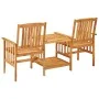 Garden chairs and small table with solid acacia wood cushions. by vidaXL, Garden sets - Ref: Foro24-3061281, Price: 171,55 €,...