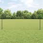 Reja con postes Gris 0.6 x 100 m Acero