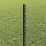 Reja con postes Gris 0.6 x 100 m Acero