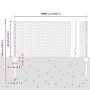 Reja con postes Gris 0.6 x 100 m Acero