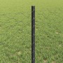 Reja con postes Gris 0.6 x 100 m Acero