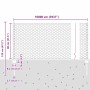 Reja con postes Gris 0.8 x 100 m Acero