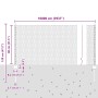 Reja con postes Gris 0.8 x 100 m Acero