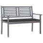 2-Sitzer Gartenbank Eukalyptusholz grau und Kissen 120 cm von vidaXL, Gartenbänke - Ref: Foro24-3061023, Preis: 187,36 €, Rab...