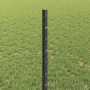 Reja con postes Gris 0.8 x 100 m Acero