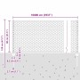 Reja con postes Gris 0.8 x 100 m Acero