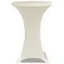 2 Manteles color crema ajustados para mesa de pie - 60 cm