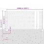 Reja con postes Gris 0.8 x 100 m Acero