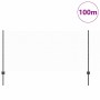 Reja con postes Gris 1 x 100 m Acero