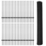 Reja con postes Gris 1 x 100 m Acero