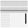Reja con postes Gris 1 x 100 m Acero